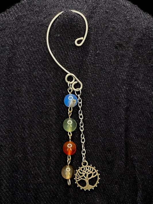 4 Elements Ear Cuff - Semi Precious Stones - Piercless Earring